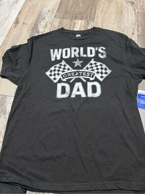 World's Greatest Dad Black Graphic Tee